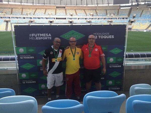3º Marco Antônio (CRVG), 1º Ricardo Fernandes (FFC) e 2º Jessé (CRF)