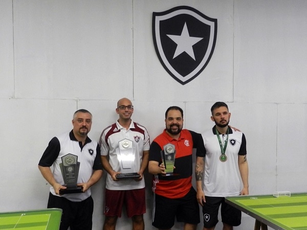 2º Rogerinho (BFR), 1º Marcos Antunes (FFC), 3º Vinicius Mendes (CRF) e 4º Japa (BFR)