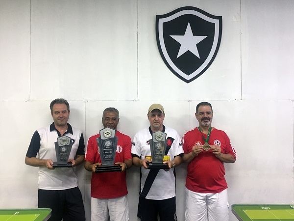 2º Servio Filgueiras (BFR),  1º Carlos Alberto (AFC), 3º Ramos (CRVG) e 4º Nald Cantuária (AFC)