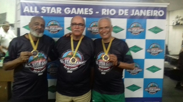 Disco Sênior Liso: José Waner (BFR), Julio Nogueira (AFUMIG) e Pedro Carlos (AAP)